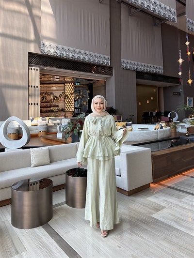 Lale Müslin Takım - Yeşil