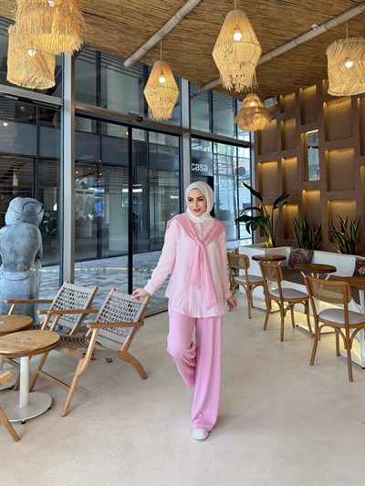 Lissa Gömlek Oysh Takım - Pembe (ÖN SİPARİŞ )