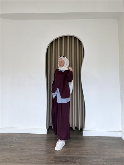 Lotus Gömlekli Oysh Takım -Bordo