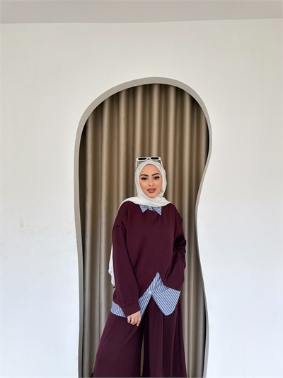 Lotus Gömlekli Oysh Takım -Bordo