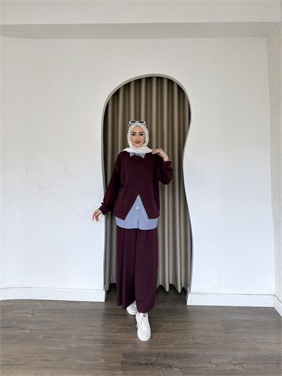 Lotus Gömlekli Oysh Takım -Bordo