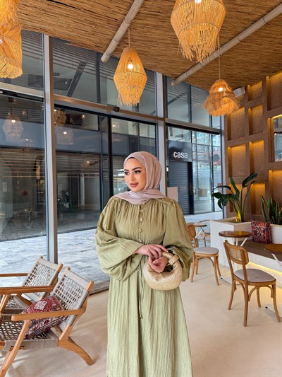 Lubana Elbise - Haki