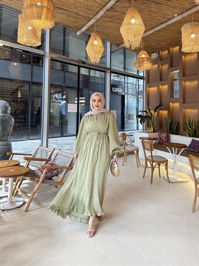 Lubana Elbise - Haki