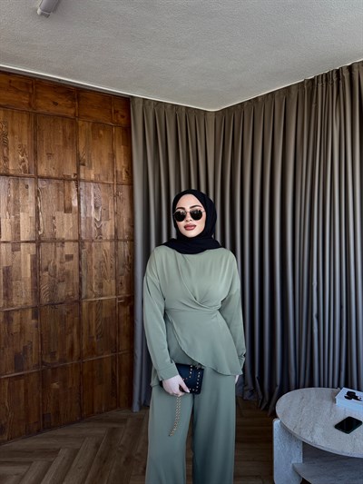 Luna Bel Bağlamalı Takım - Yeşil 