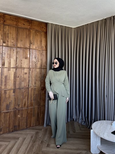 Luna Bel Bağlamalı Takım - Yeşil 