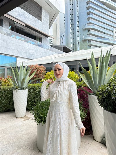 Marji Tasarım Elbise - Beyaz