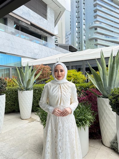 Marji Tasarım Elbise - Beyaz