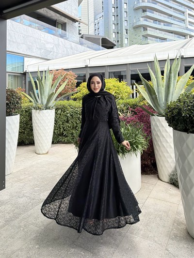 Marji Tasarım Elbise -Siyah