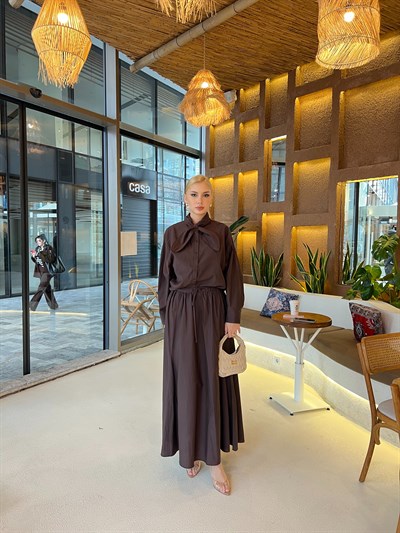 Marli Etekli Takım - Kahve