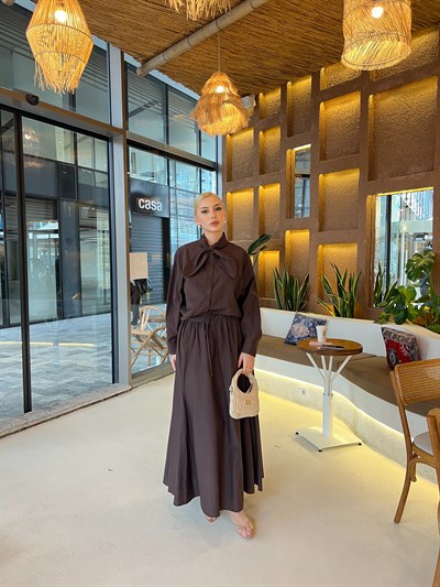 Marli Etekli Takım - Kahve