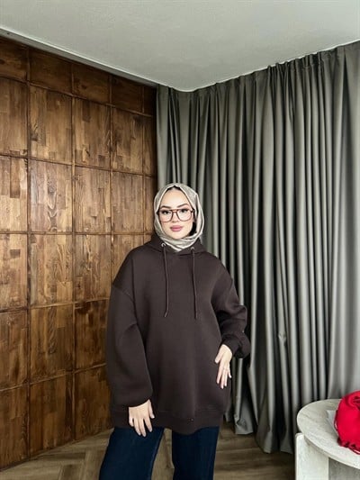 Maysa 3 İplik Sweat - Acı Kahve