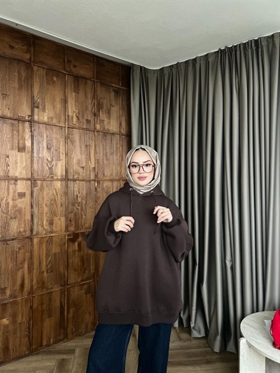 Maysa 3 İplik Sweat - Acı Kahve