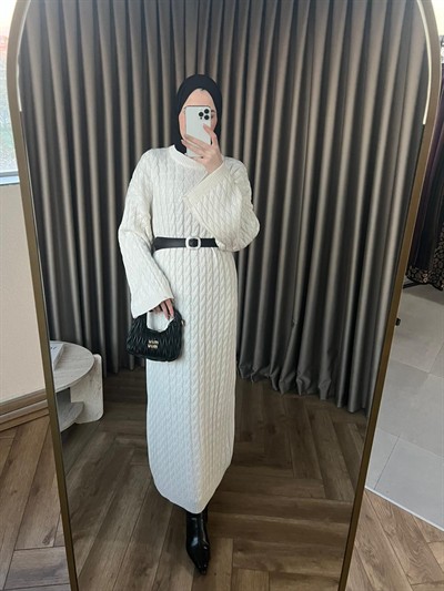 Mes Triko Elbise - Ekru