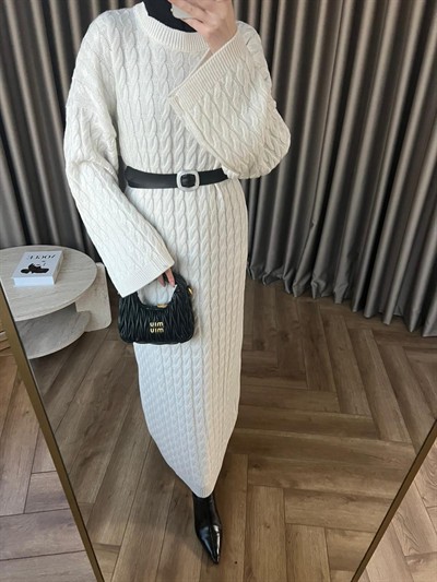 Mes Triko Elbise - Ekru