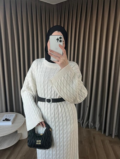 Mes Triko Elbise - Ekru