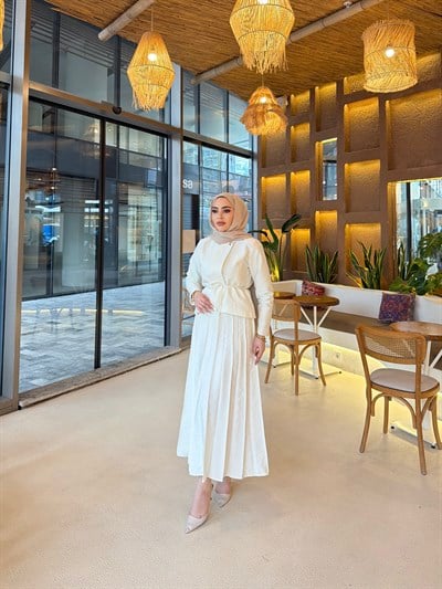 Meva Etekli Takım - Ekru