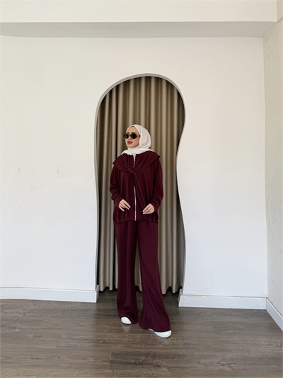Meysa Atkılı Oysh Takım - Bordo