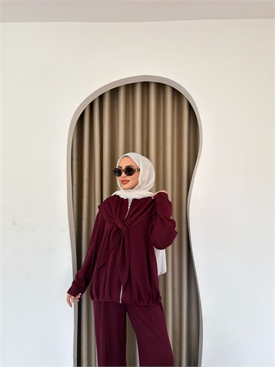 Meysa Atkılı Oysh Takım - Bordo