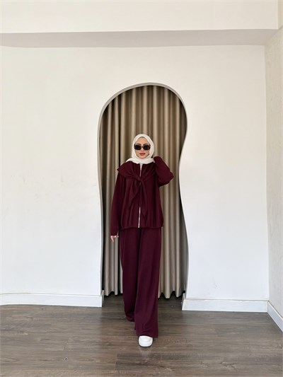 Meysa Atkılı Oysh Takım - Bordo