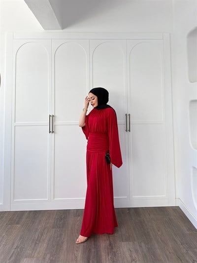 Mikra Sandy Elbise - Kırmızı