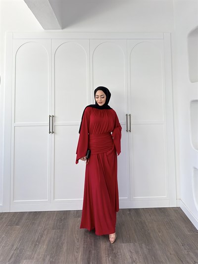 Mikra Sandy Elbise - Kırmızı