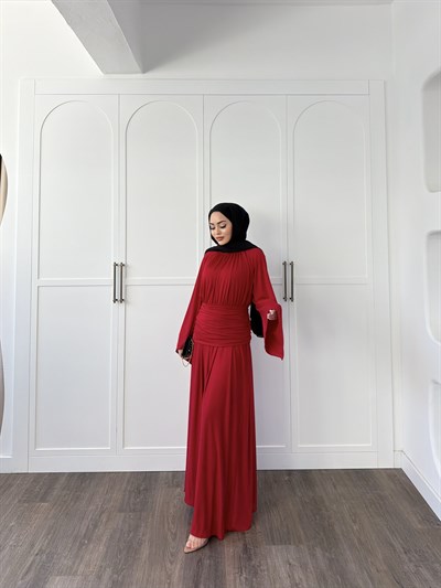 Mikra Sandy Elbise - Kırmızı