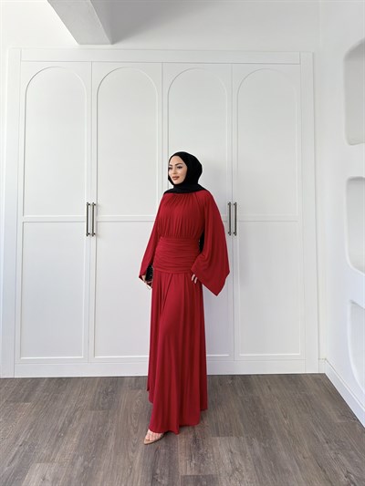 Mikra Sandy Elbise - Kırmızı