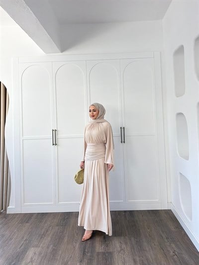 Mikra Sandy Elbise - Taş