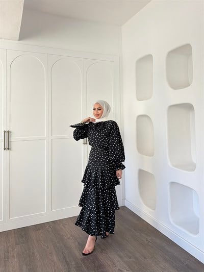 Milla Puantiye Etekli Takım - Siyah