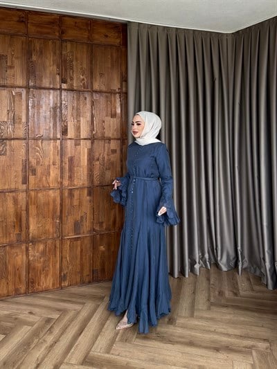 Mimoza Elbise - İndigo