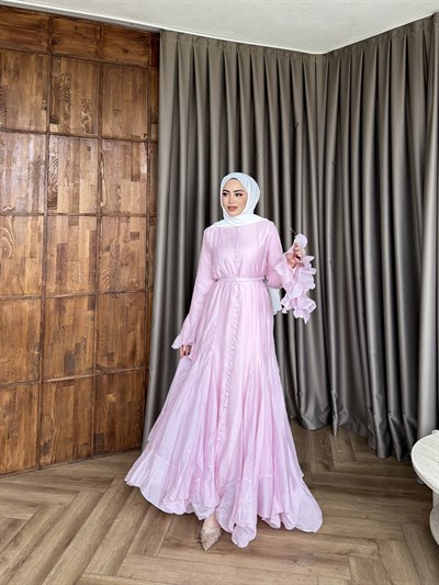 Mimoza Elbise - Pembe