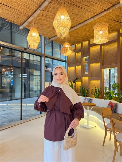 Molla Fiyonk Gömlek - Bordo ÖN SİPARİŞ