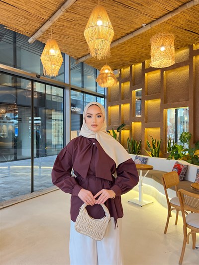 Molla Fiyonk Gömlek - Bordo ÖN SİPARİŞ