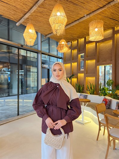 Molla Fiyonk Gömlek - Bordo ÖN SİPARİŞ