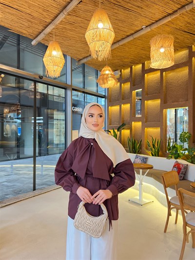 Molla Fiyonk Gömlek - Bordo ÖN SİPARİŞ