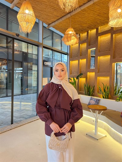 Molla Fiyonk Gömlek - Bordo ÖN SİPARİŞ