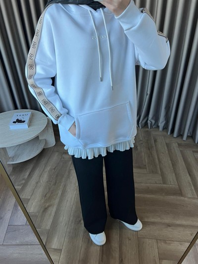 Muadil Cepli Sweat - Beyaz