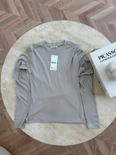 Muadil Düz Uzun Parmak Geçirmeli İçlik - Bej