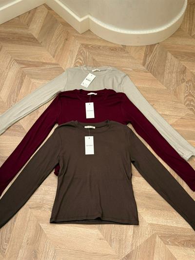 Muadil Düz Uzun Parmak Geçirmeli İçlik - Bordo