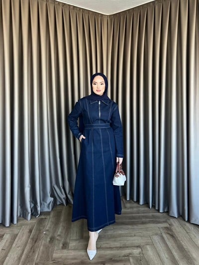 My Lov Kot Elbise - Lacivert