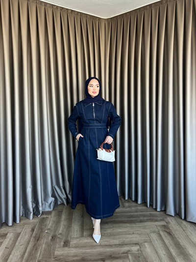 My Lov Kot Elbise - Lacivert