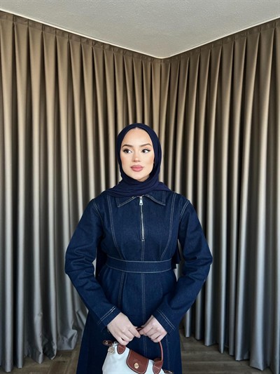 My Lov Kot Elbise - Lacivert