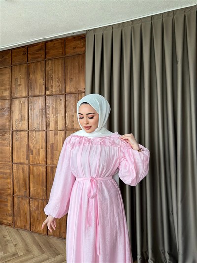Nesrin Papatya Elbise - Pembe