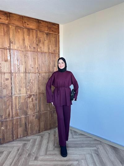 Nessa Bağlamalı Takım Mürdüm