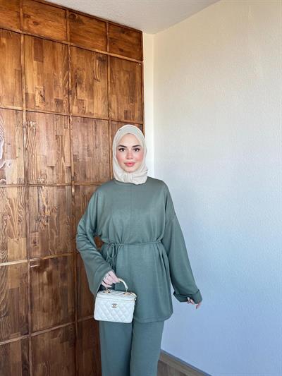 Nessa Bağlamalı Takım Soluk Yeşil