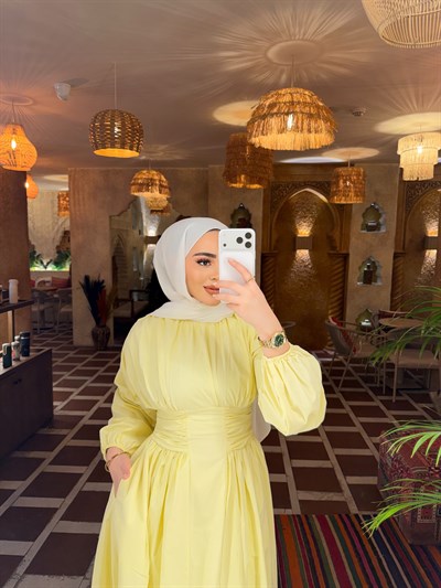 Olay Elbise - Sarı 