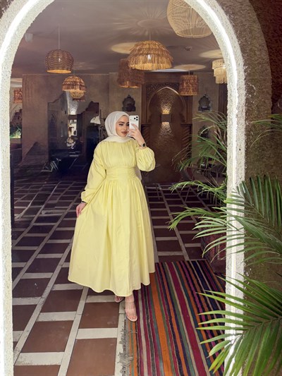 Olay Elbise - Sarı 