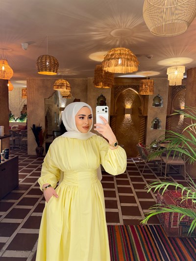 Olay Elbise - Sarı 