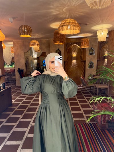 Olay Elbise - Yeşil 