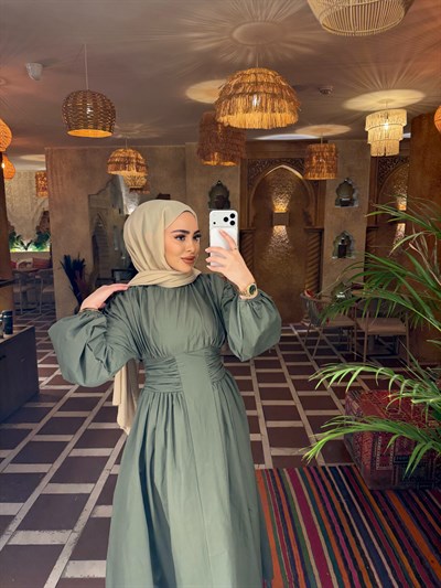 Olay Elbise - Yeşil 